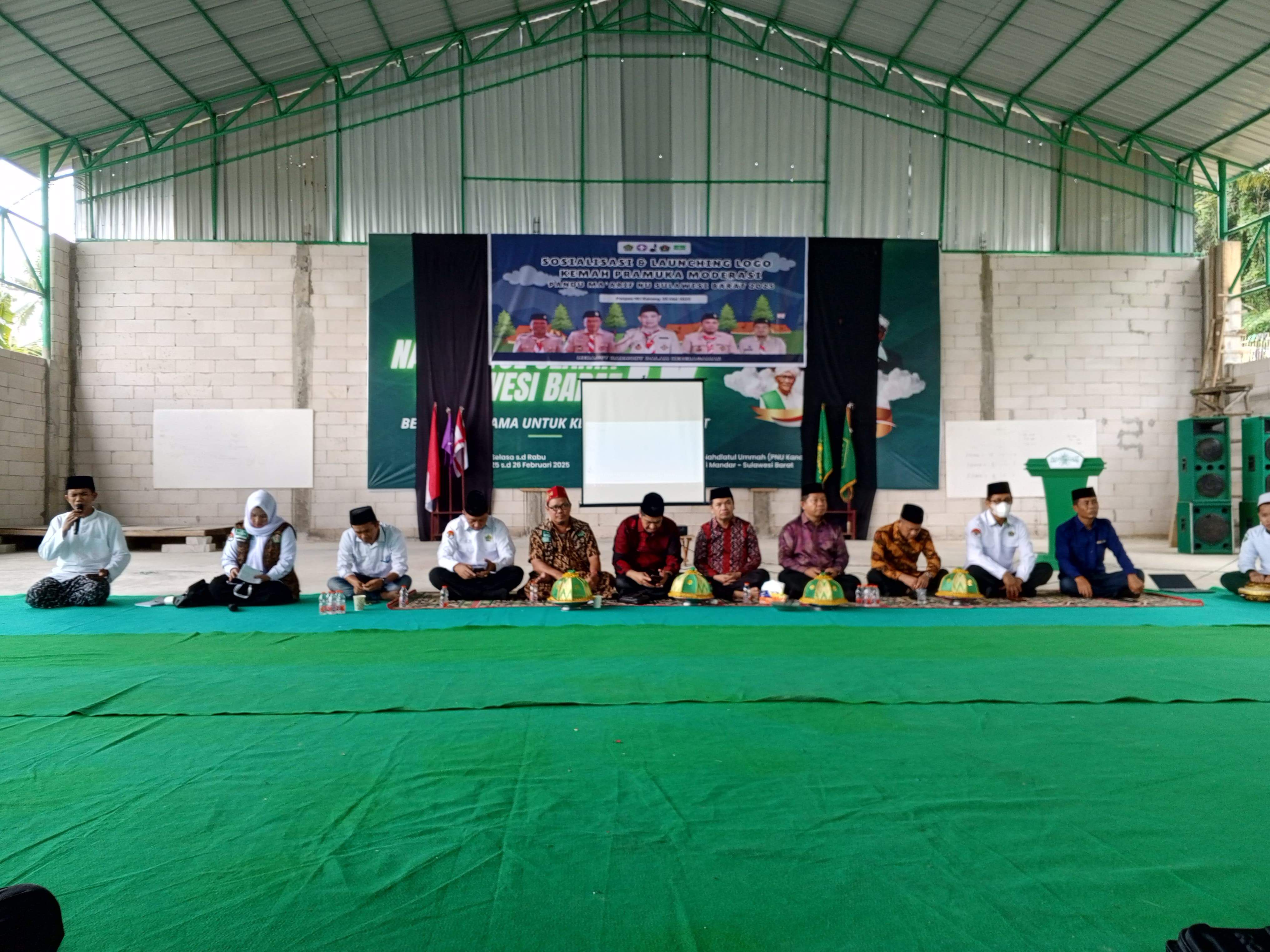 Pandu Ma’arif NU Sulbar Resmi Launching Logo dan Sosialisasi Perkemahan Pramuka Moderasi Beragama Tingkat Provinsi